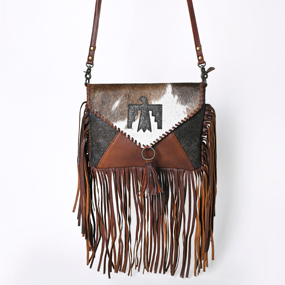 Ohlay Coin Purse Embossed Hair-On Genuine Leather