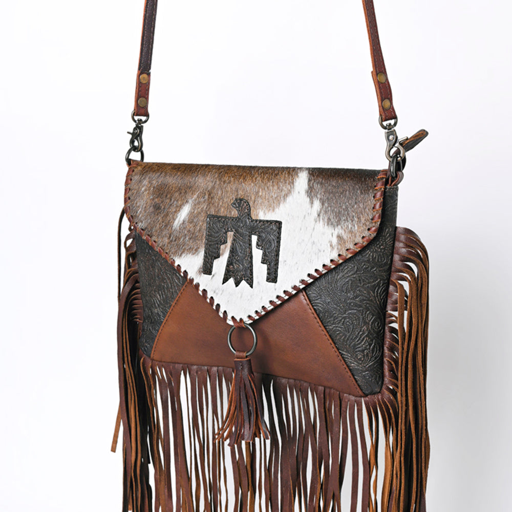 Ohlay Coin Purse Embossed Hair-On Genuine Leather