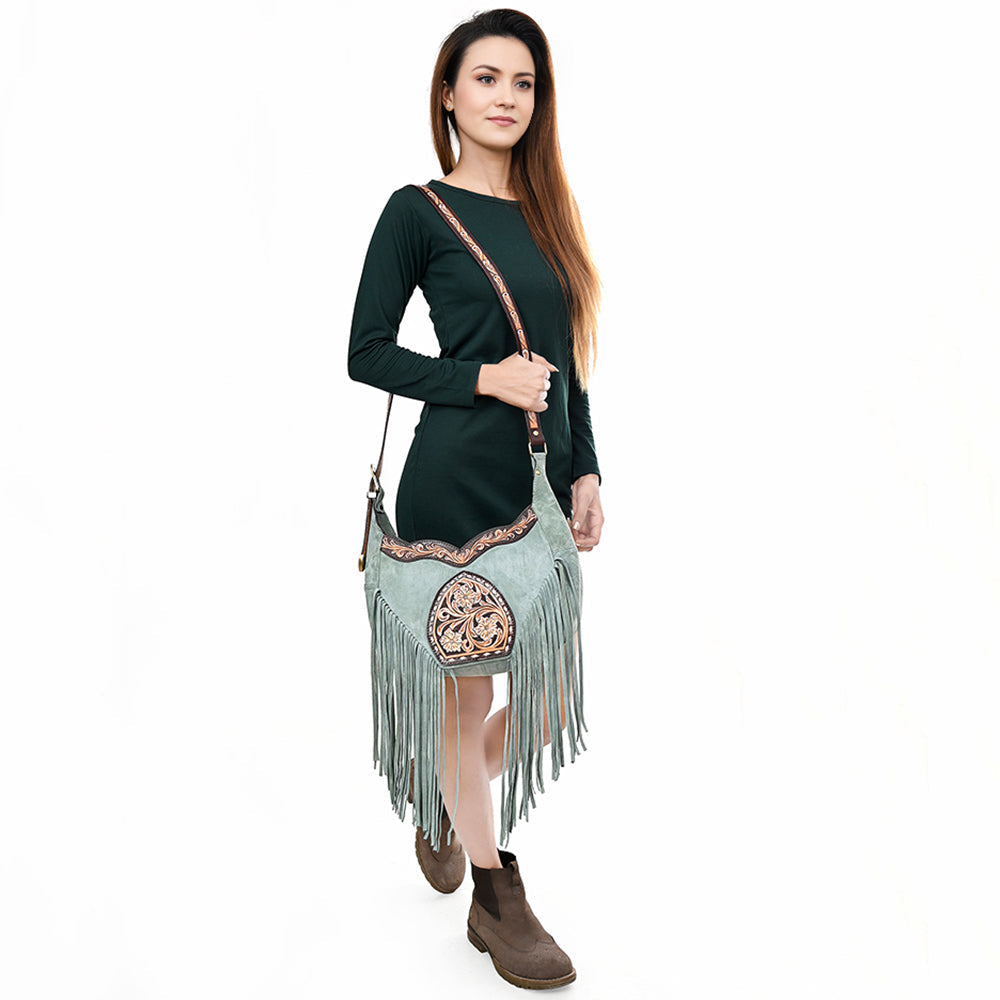 American Darling Crossbody Hand Tooled Genuine Leather