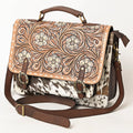 American Darling Hand-Tooled Hair-On Genuine Leather Bag