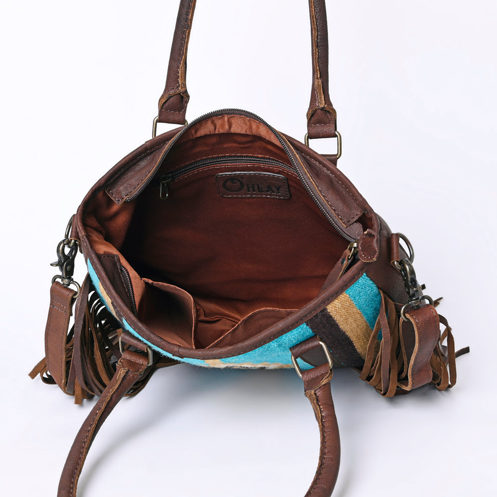 Ohlay Tote Upcycled Wool Genuine Leather