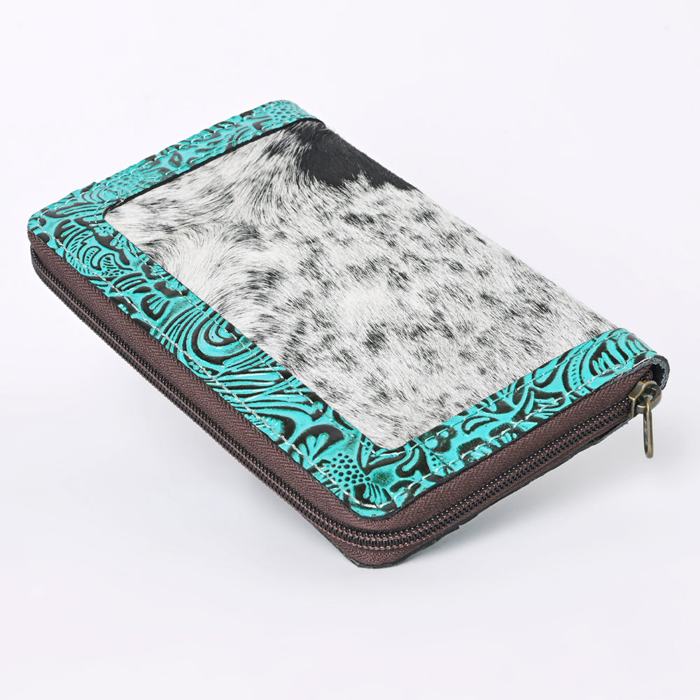 Ohlay Coin Purse Embossed Hair-On Genuine Leather
