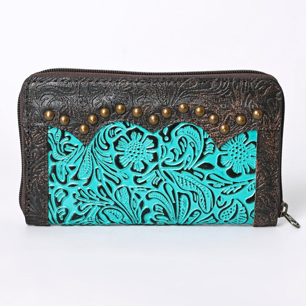 OHLAY Embossed Genuine Leather Coin Purse