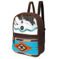 OHLAY Upcycled Wool Embossed Hair-On Genuine Leather Backpack