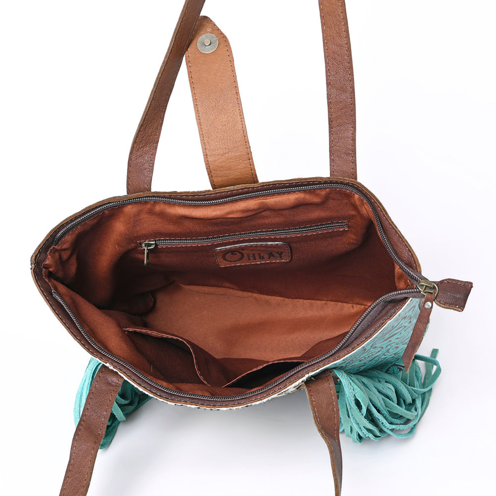 Ohlay Tote Embossed Hair-on Genuine Leather