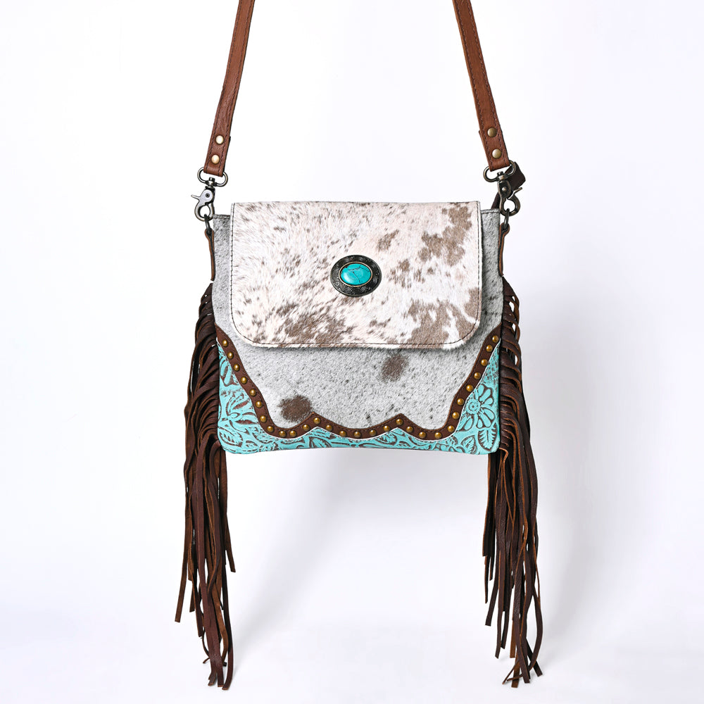 Ohlay Crossbody Embossed Hair-On Genuine Leather