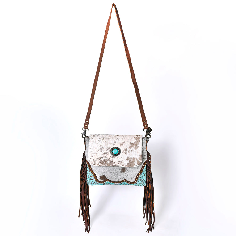 Ohlay Crossbody Embossed Hair-On Genuine Leather