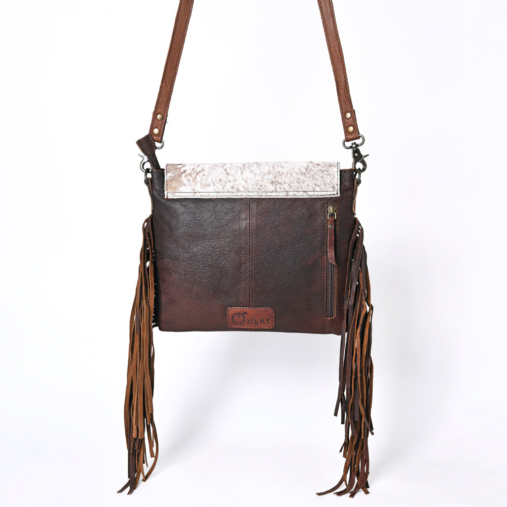 Ohlay Crossbody Embossed Hair-On Genuine Leather