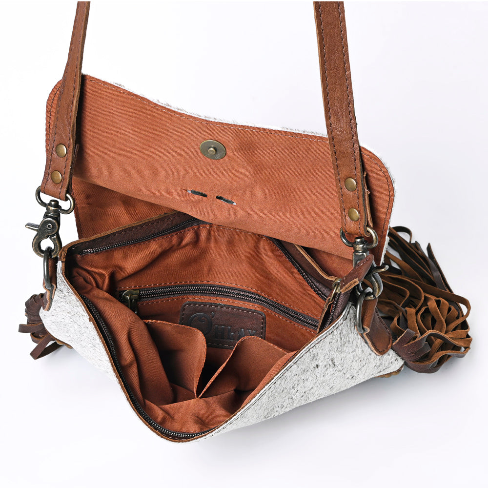 Ohlay Crossbody Embossed Hair-On Genuine Leather