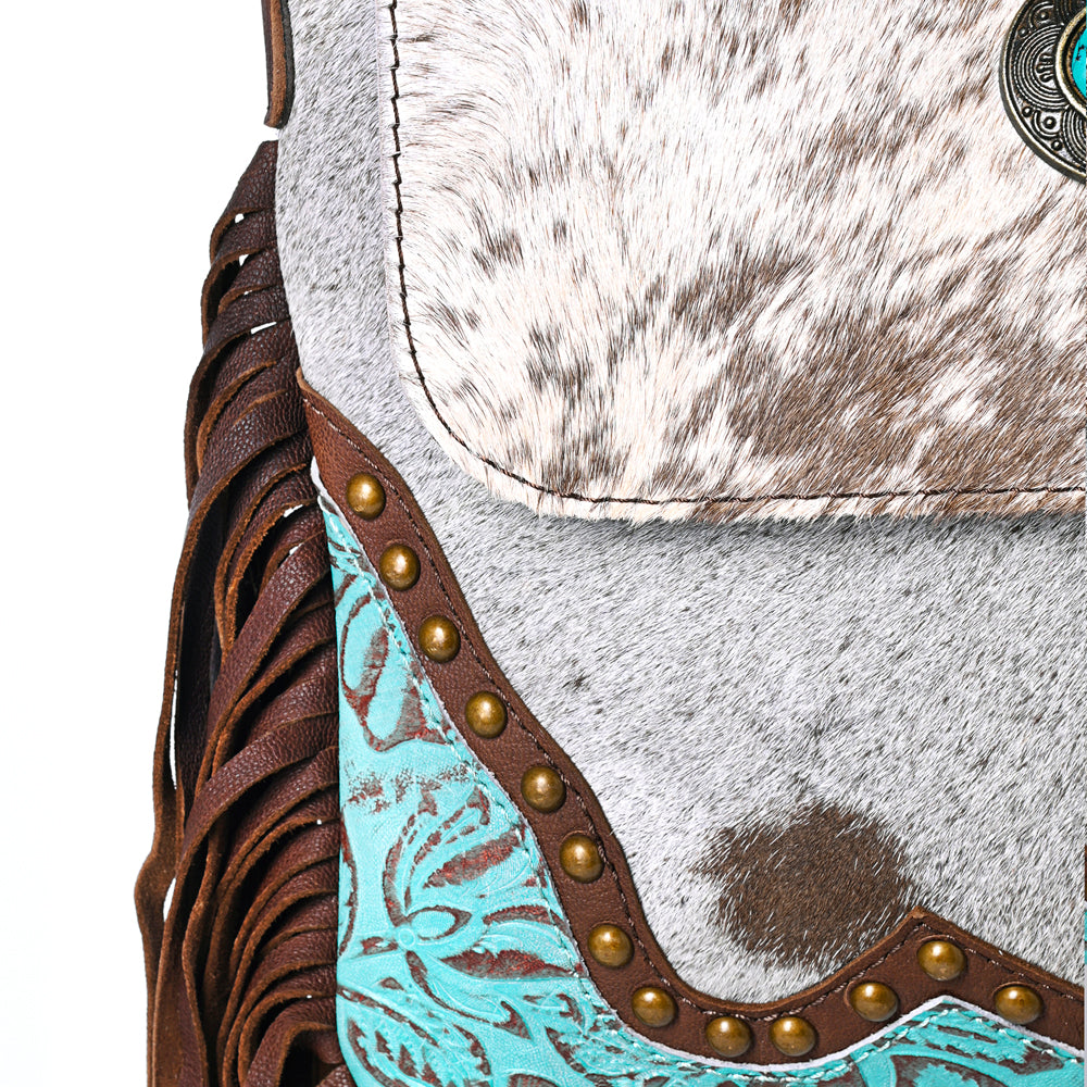 Ohlay Crossbody Embossed Hair-On Genuine Leather