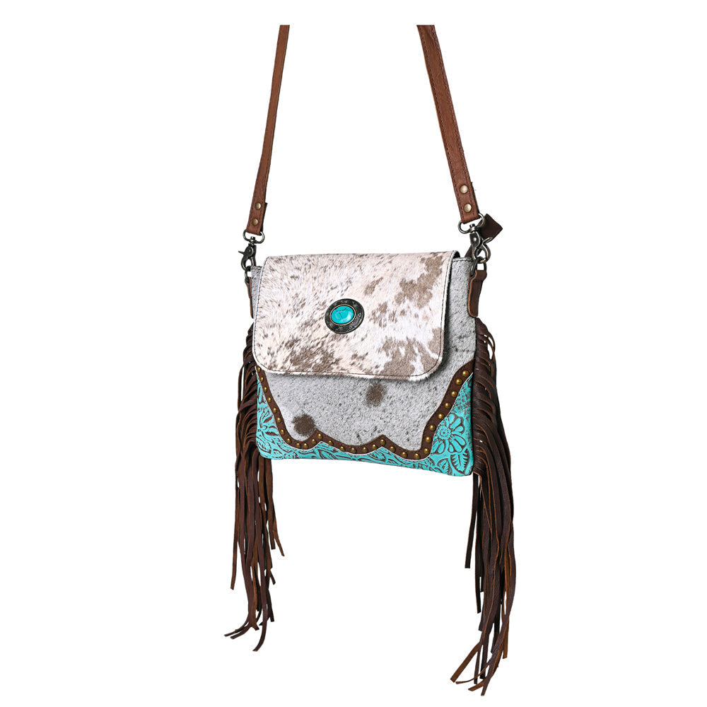 Ohlay Crossbody Embossed Hair-On Genuine Leather