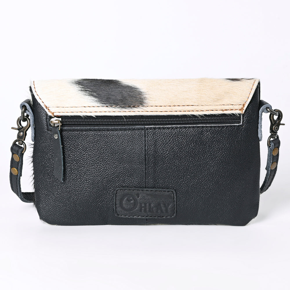 Ohlay Wallet Hand Tooled Hair-on Genuine Leather