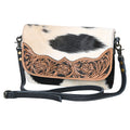 Ohlay Wallet Hand Tooled Hair-on Genuine Leather