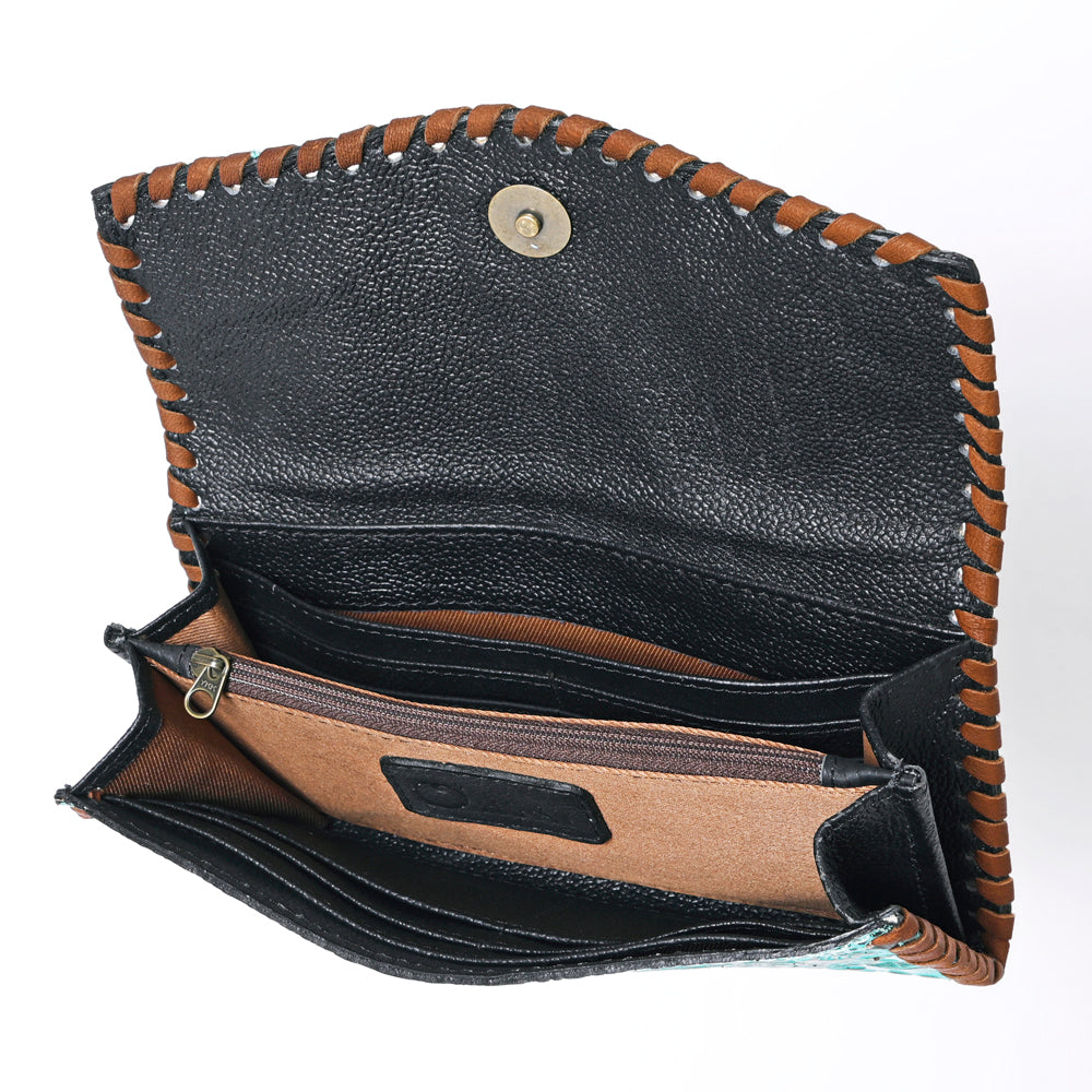 OHLAY Coin Purse Embossed Genuine Leather Women Bag Western Handbag | for Cute