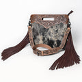 Ohlay Clutch Hand Tooled Hair-On Genuine Leather