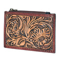 Ohlay Coin Purse Hand Tooled Genuine Leather