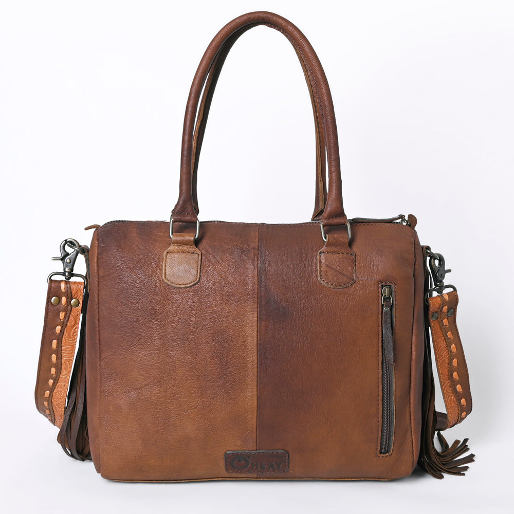 Ohlay Tote Embossed Hair-on Genuine Leather