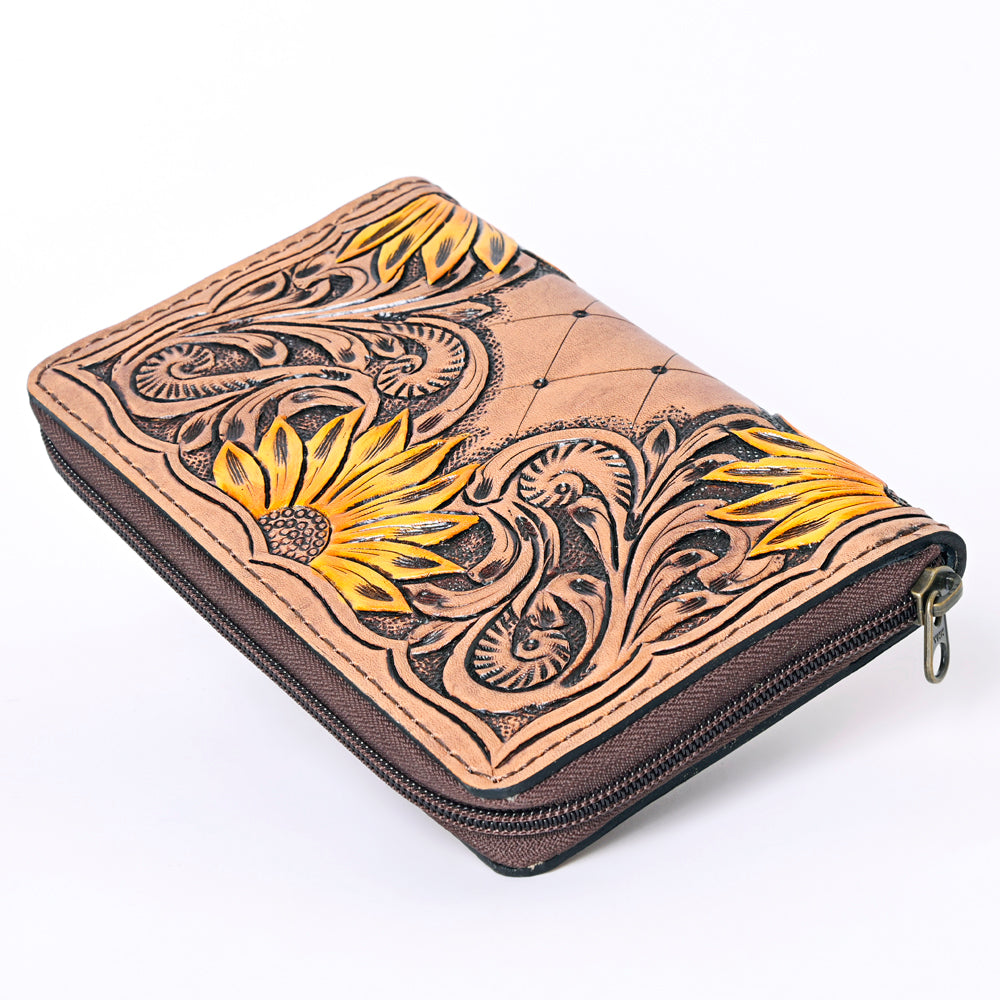 Ohlay Coin Purse Hand Tooled Genuine Leather