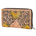 Ohlay Coin Purse Hand Tooled Genuine Leather