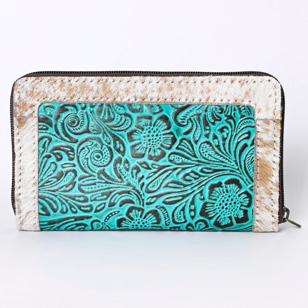 OHLAY Embossed Hair-On Genuine Leather Coin Purse