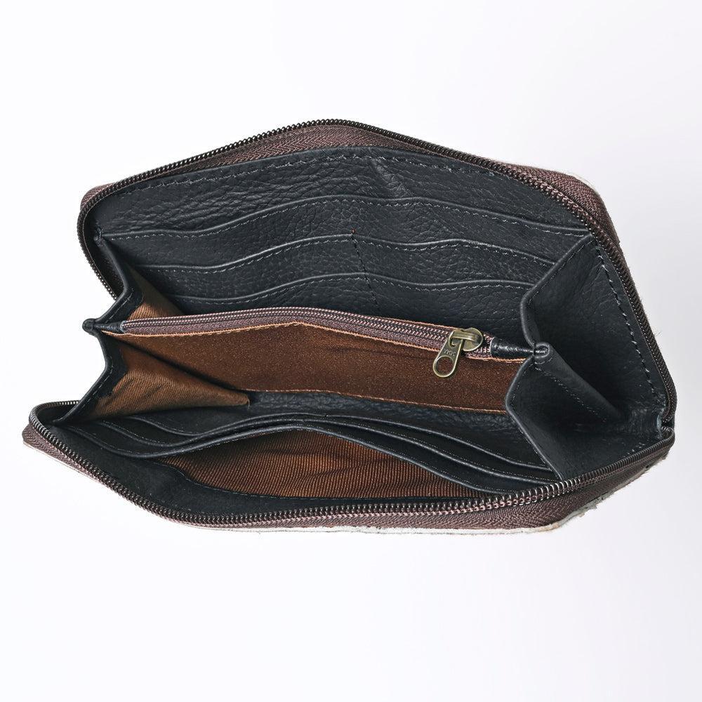 OHLAY Embossed Hair-On Genuine Leather Coin Purse