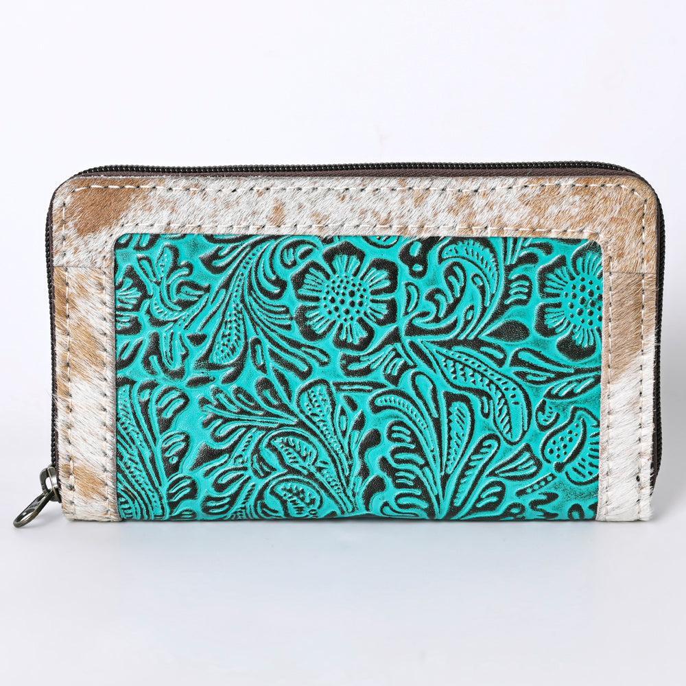OHLAY Embossed Hair-On Genuine Leather Coin Purse