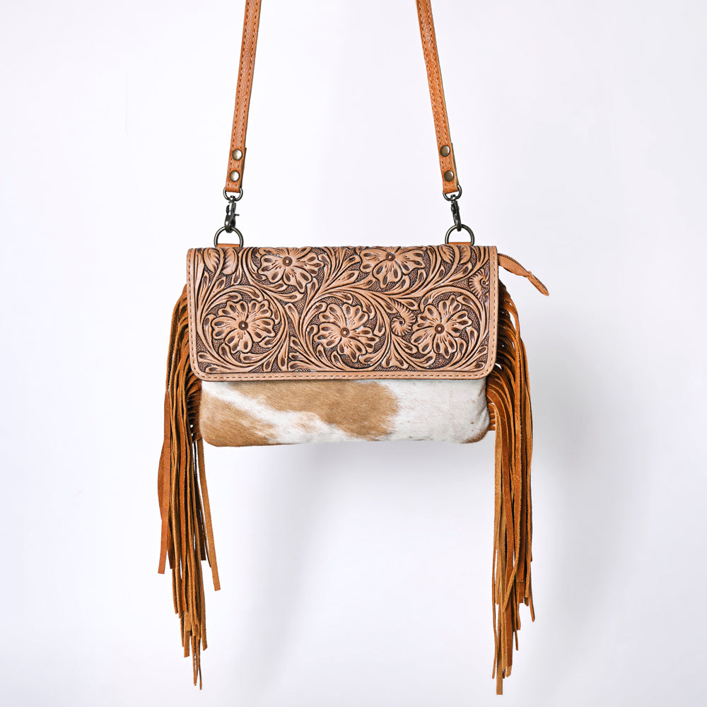 OHLAY Hand-Tooled Hair-On Genuine Leather Wallet