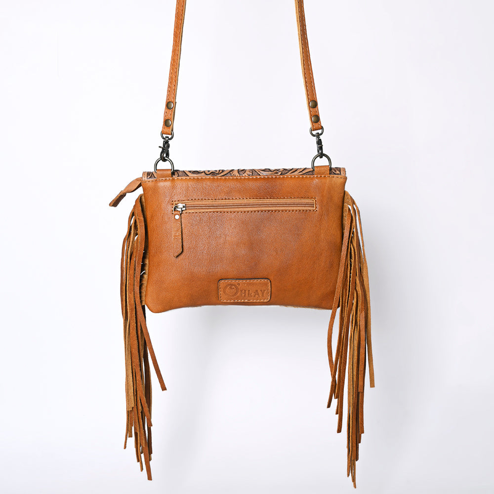 OHLAY Hand-Tooled Hair-On Genuine Leather Wallet