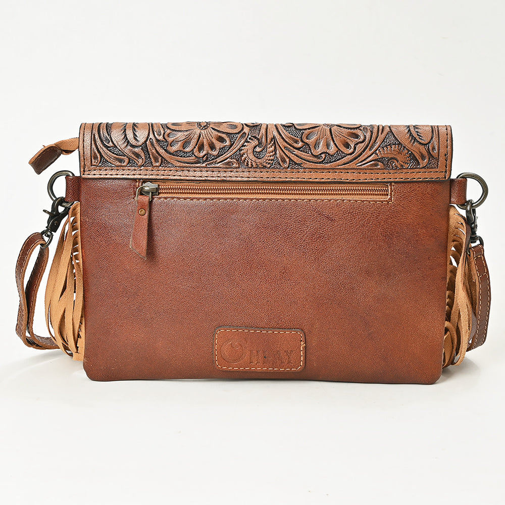 OHLAY Wallet Hand Tooled Hair-On Genuine Leather Women Bag Western Handbag Purse | Womens Handbags |Leather Belt for Summer