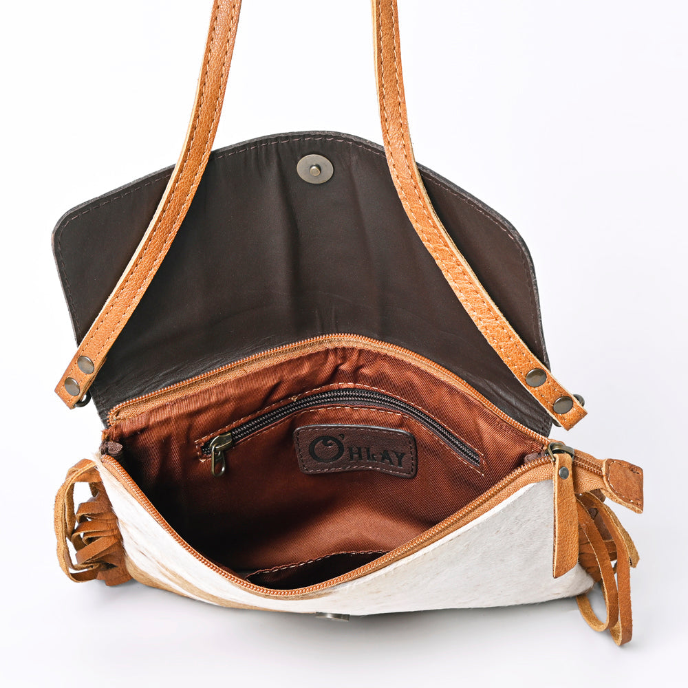 OHLAY Hand-Tooled Hair-On Genuine Leather Wallet