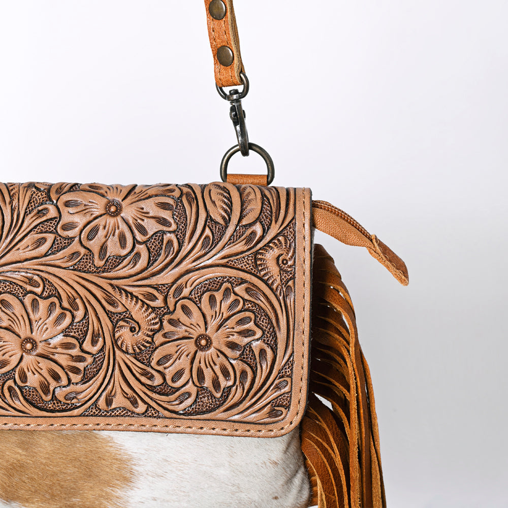 OHLAY Hand-Tooled Hair-On Genuine Leather Wallet
