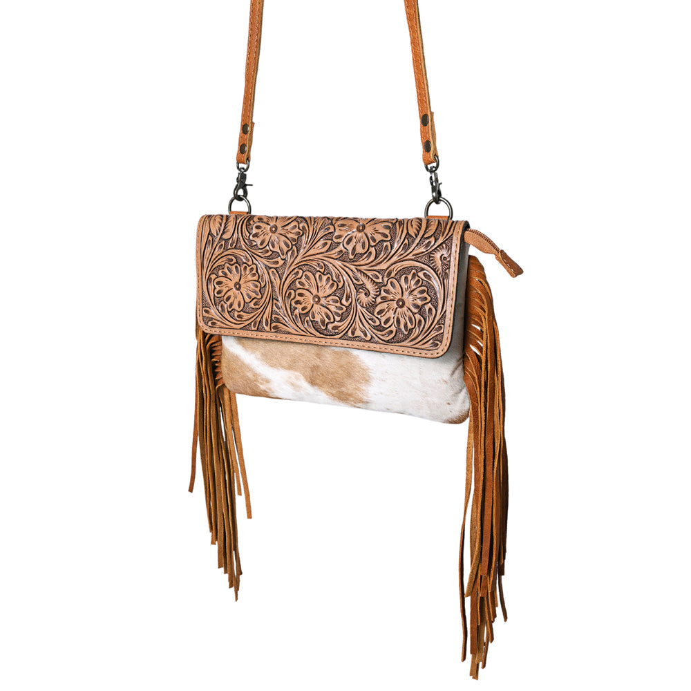 OHLAY Hand-Tooled Hair-On Genuine Leather Wallet