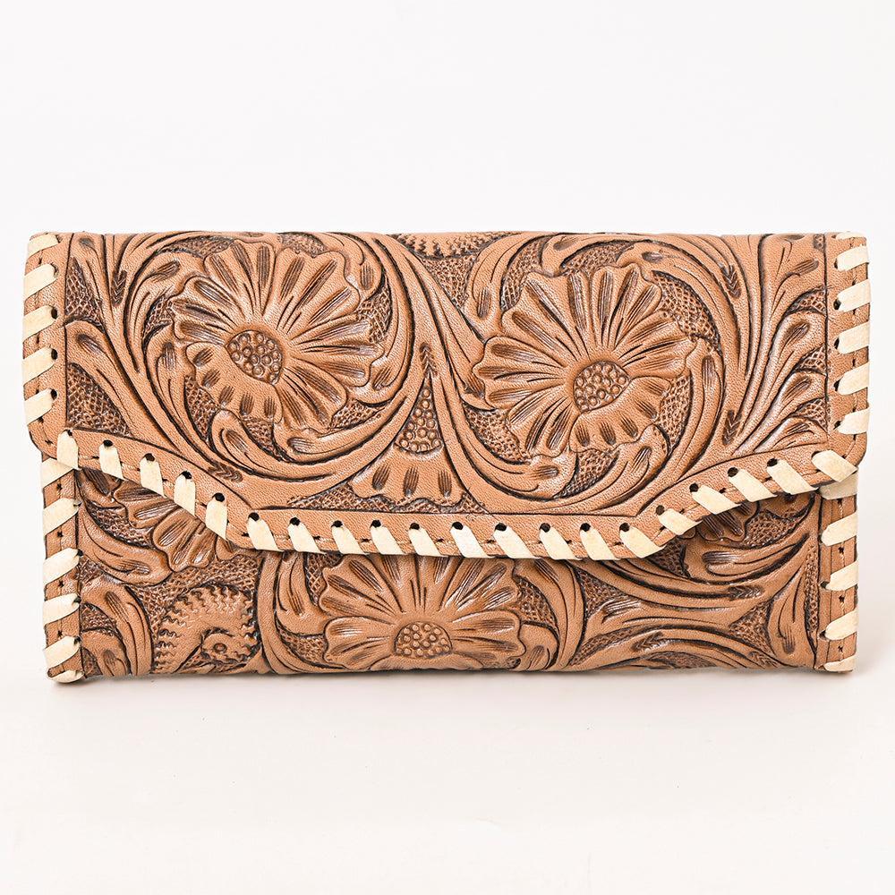 OHLAY Hand-Tooled Genuine Leather Wallet