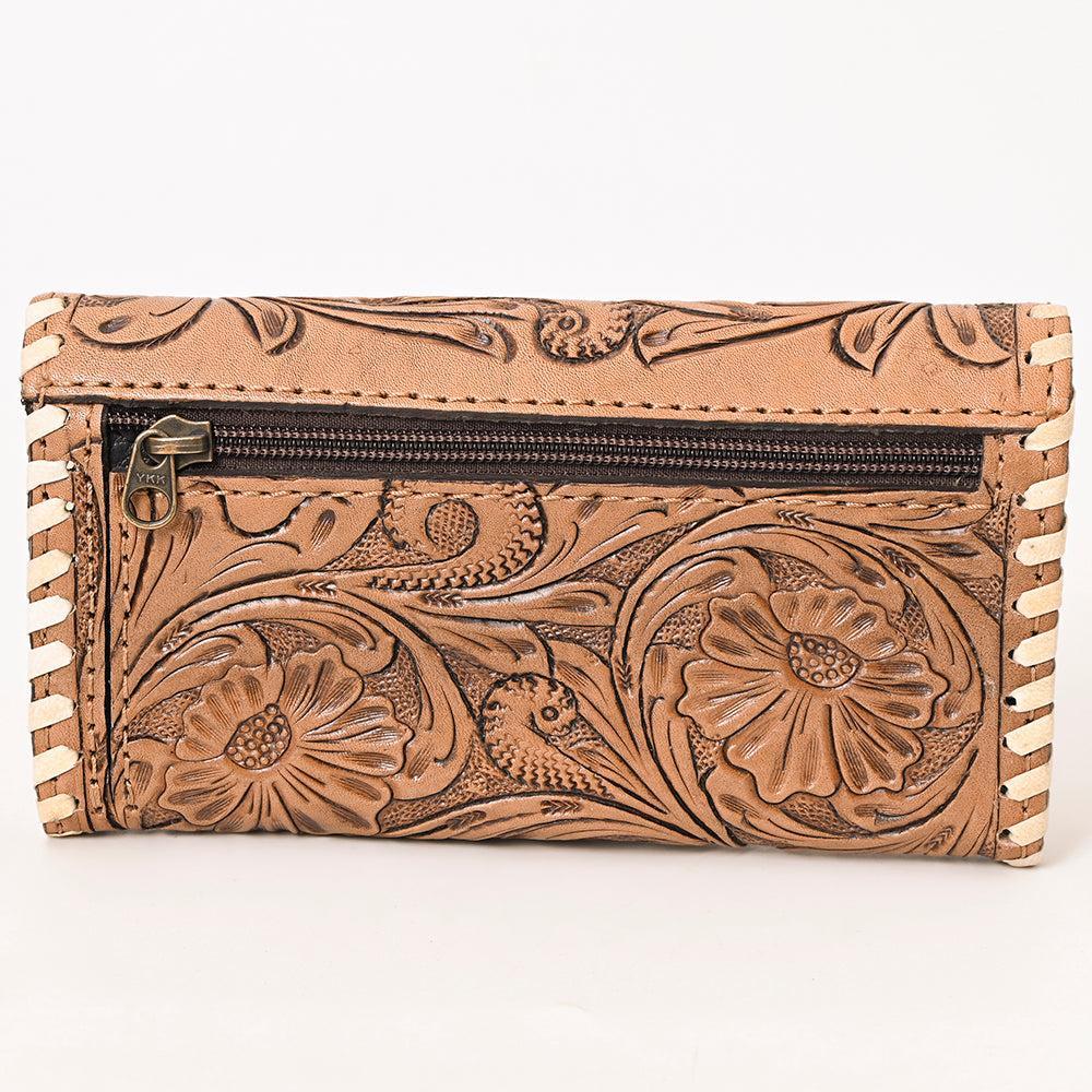 OHLAY Hand-Tooled Genuine Leather Wallet
