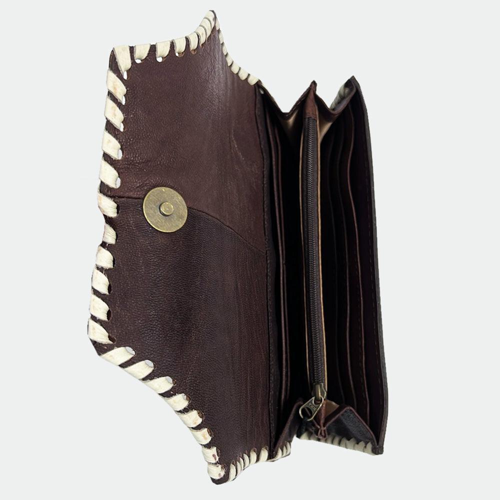 OHLAY Hand-Tooled Genuine Leather Wallet