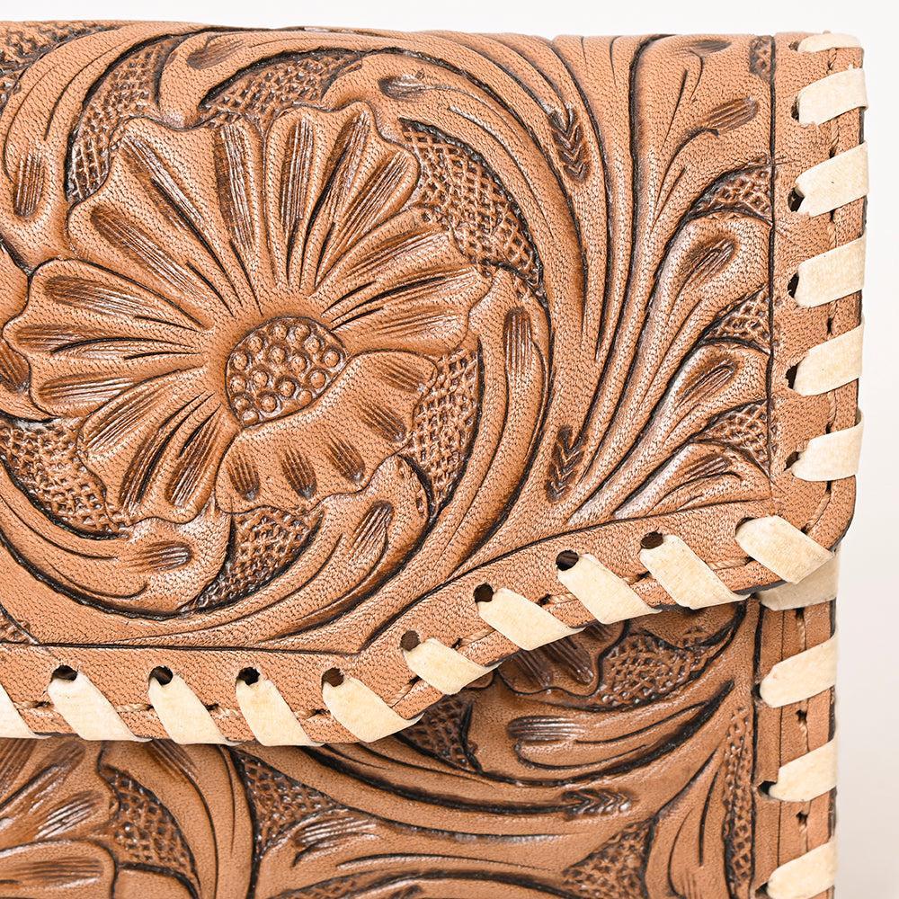 OHLAY Hand-Tooled Genuine Leather Wallet
