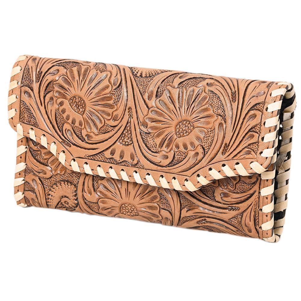 OHLAY Hand-Tooled Genuine Leather Wallet