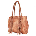 Never Mind Tote Vintage Handmade Genuine Cowhide Leather
