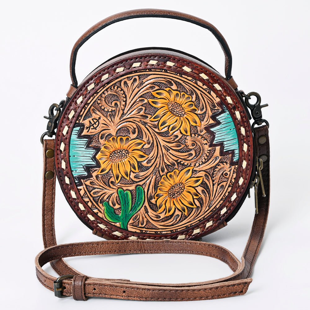 American Darling Canteen Hand Tooled Genuine Leather