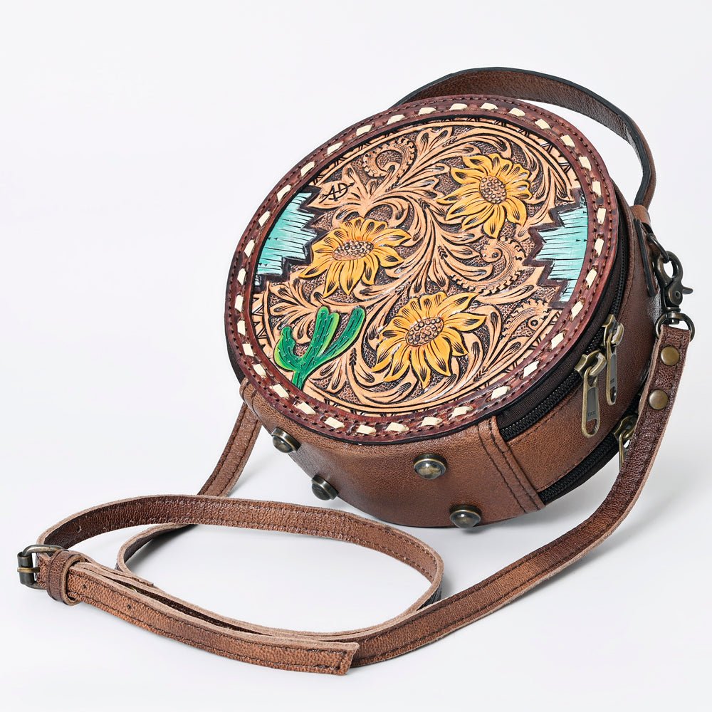 American Darling Canteen Hand Tooled Genuine Leather