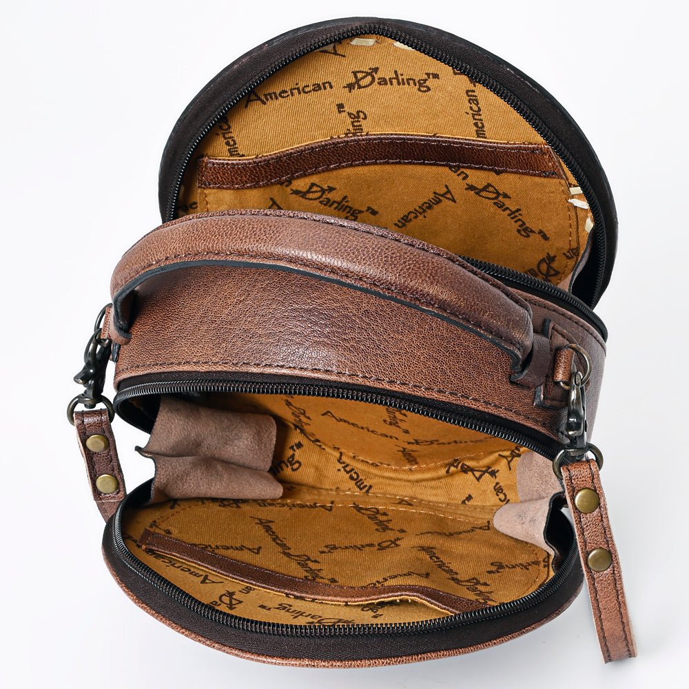 American Darling Canteen Hand Tooled Genuine Leather