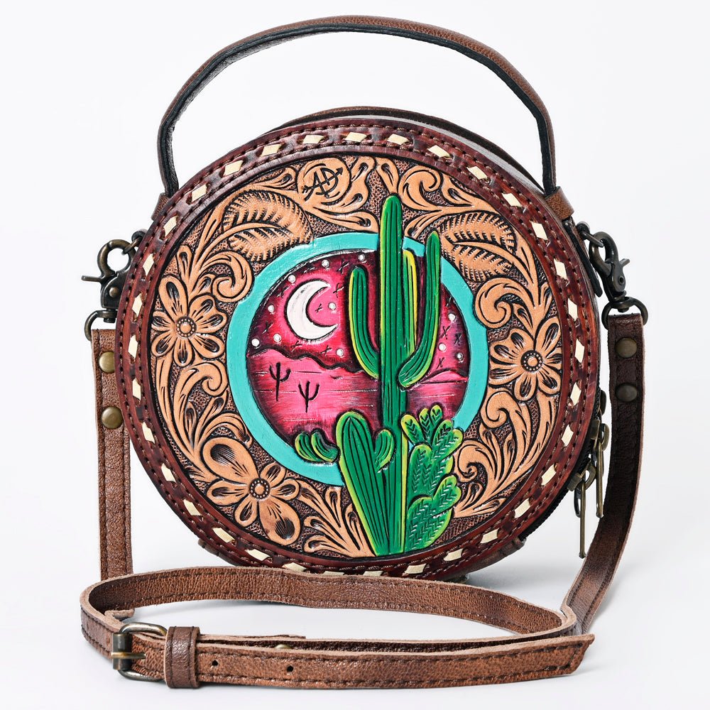American Darling Canteen Hand Tooled Genuine Leather
