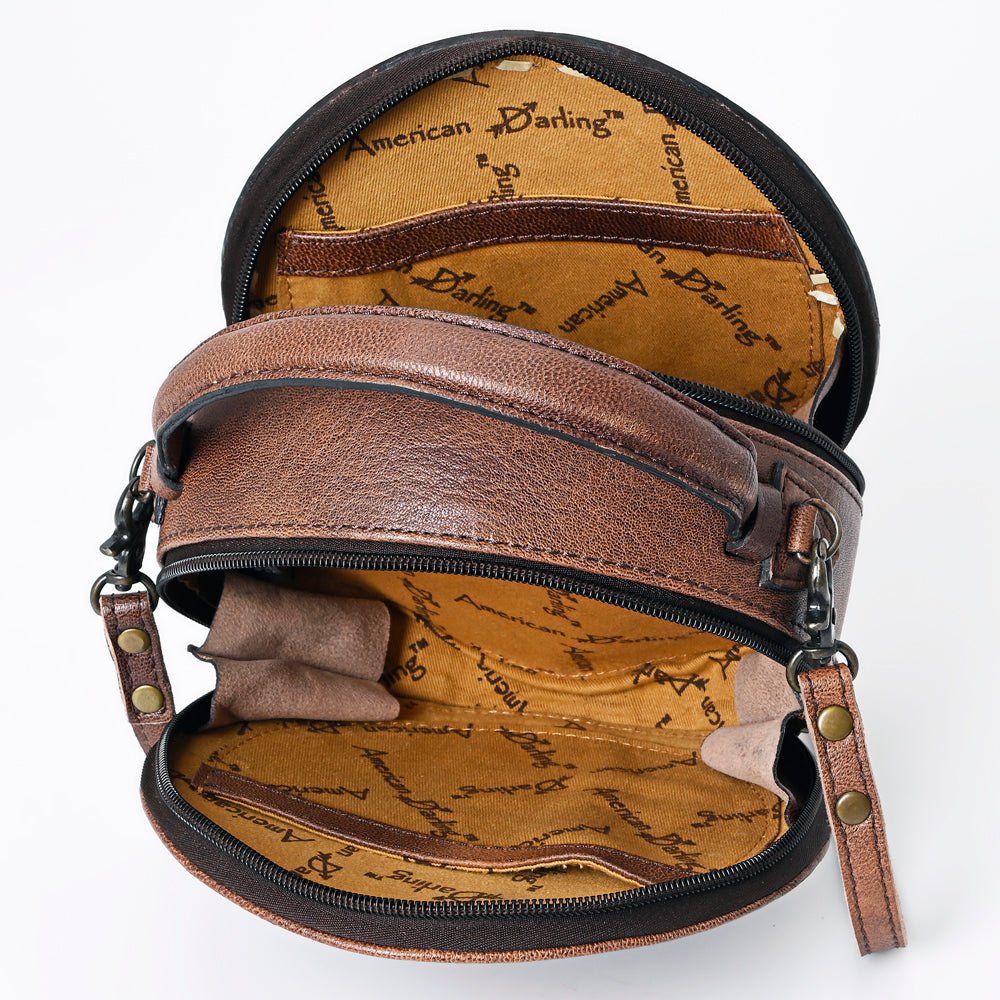 American Darling Canteen Hand Tooled Genuine Leather