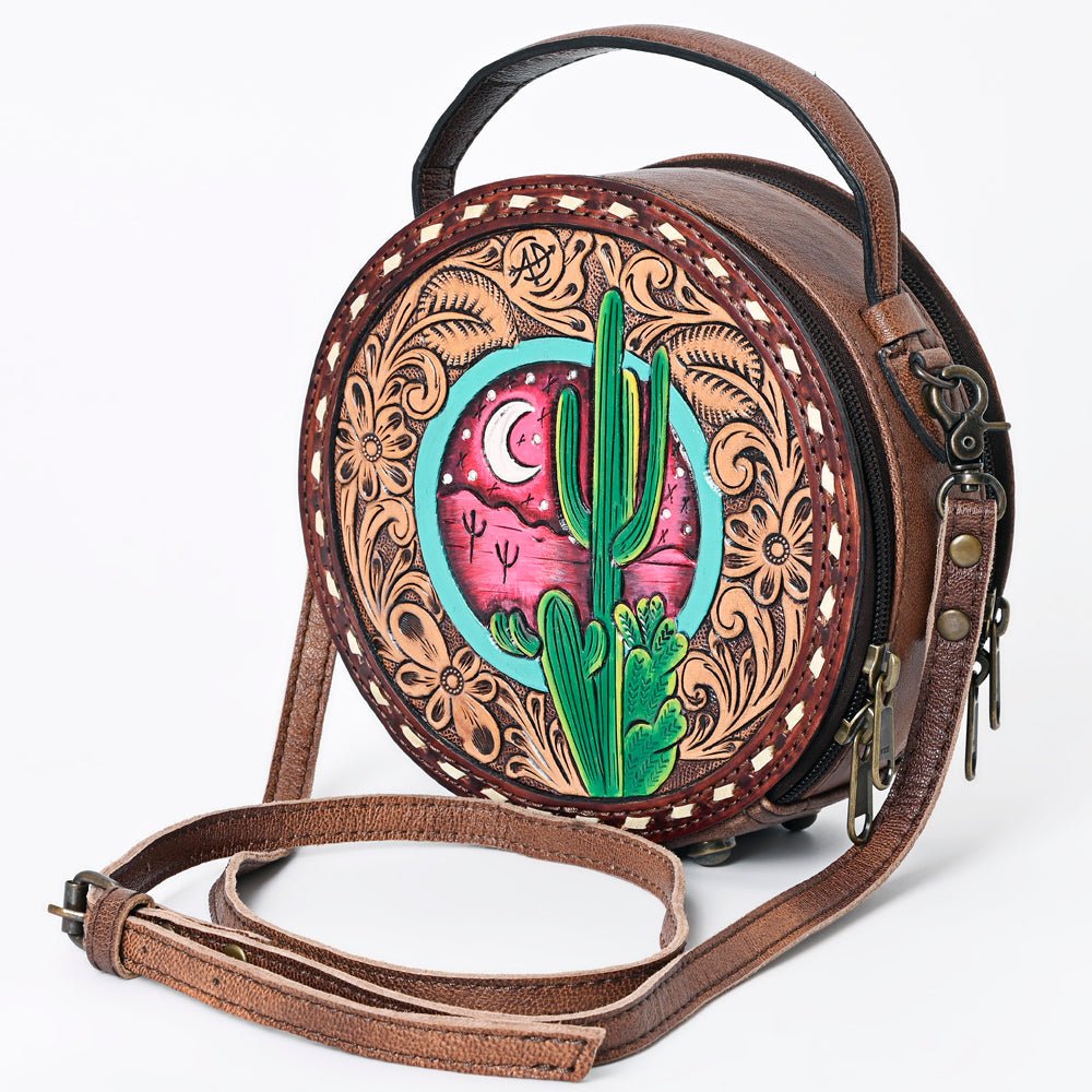 American Darling Canteen Hand Tooled Genuine Leather