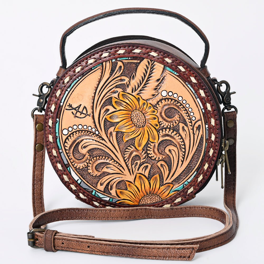 American Darling Canteen Hand Tooled Genuine Leather