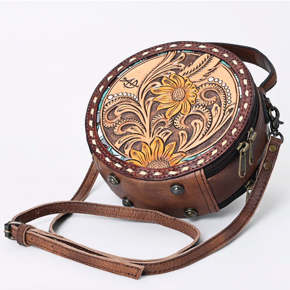 American Darling Canteen Hand Tooled Genuine Leather