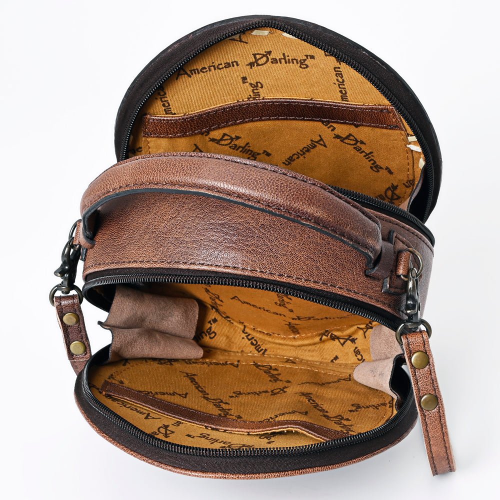 American Darling Canteen Hand Tooled Genuine Leather