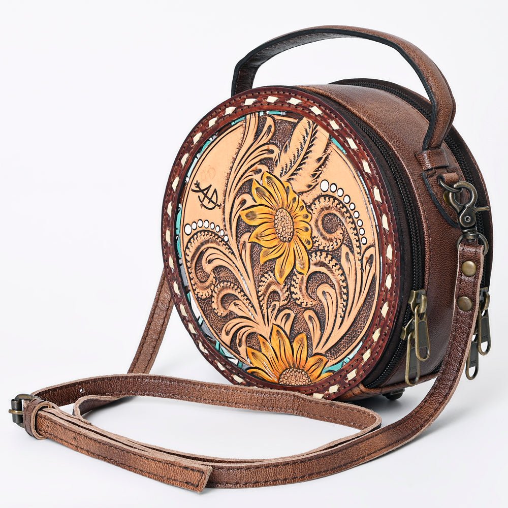 American Darling Canteen Hand Tooled Genuine Leather
