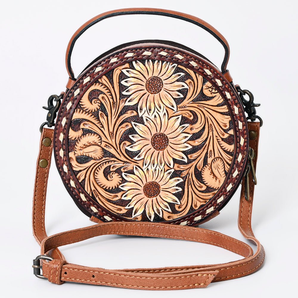 American Darling Canteen Hand Tooled Genuine Leather