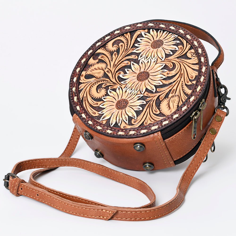 American Darling Canteen Hand Tooled Genuine Leather